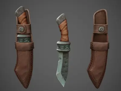 Magnus Knife Stylized Low-poly 3D model Low-poly 3D model