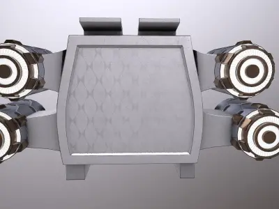 SciFi Spaceship Futuristic Low-poly 3D model