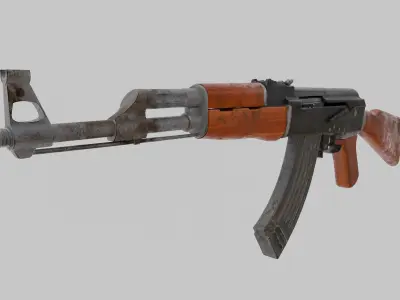 Ak-47 Used Dirty 3D model
