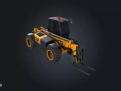Vehicle Telehandler V1 Industrial Machine Low-poly 3D model