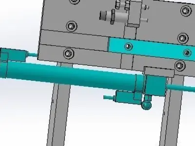 XZ two axial pneumatic manipulator 3D model