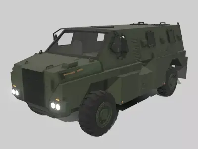 Bushmaster APC Lowpoly Low-poly 3D model