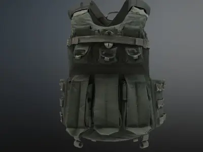 SOLDIER Bulletproof Vest Backpack 3D model