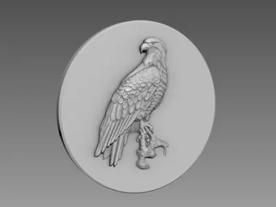 Eagle Bas-relief 3D model