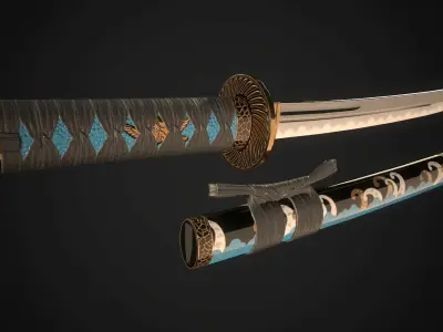 Tanto 01 Low-poly 3D model