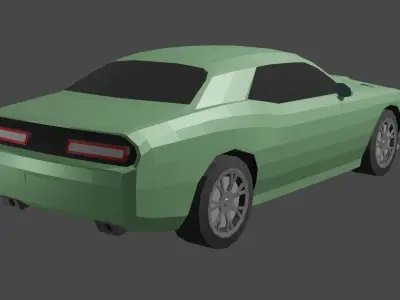 Dodge Challenger SRT Hellcat 2015 Free low-poly 3D model