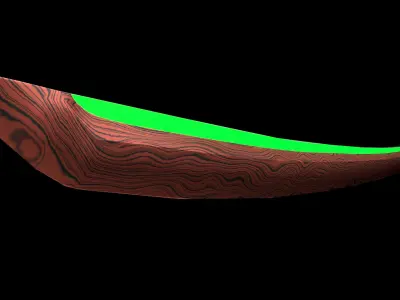 Cyberpunk style katana Low-poly 3D model