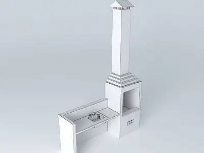 barbecue edited sink Free 3D model