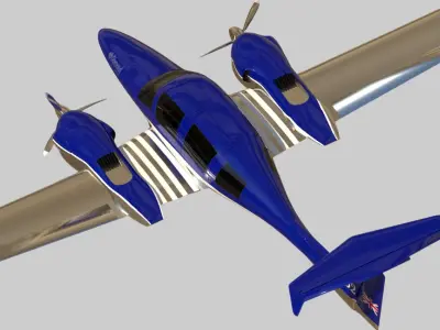 Aircraft diamond da62 3D model