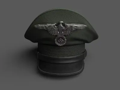 Hat german officer military combat helmet  Low-poly 3D model