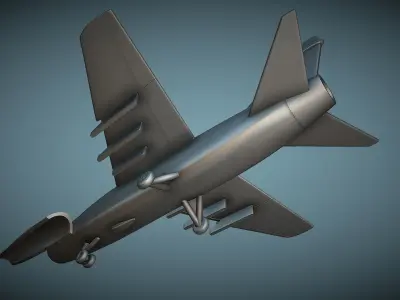 Vought LTV TA-7C Corsair II - 3D Printable Model 3D print model