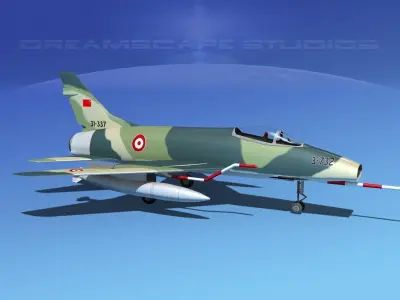 North American F-100D Super Sabre Turkey 3D model