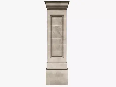 Column stone Low-poly 3D model