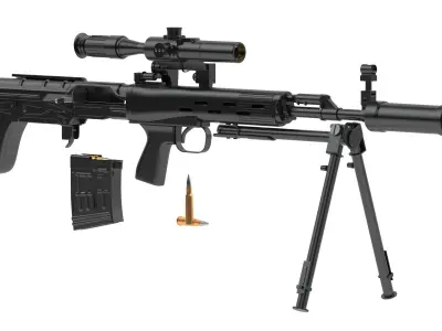 Dragunov SVU 3D model