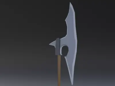 Halberd Low Poly 3D Model Low-poly 3D model