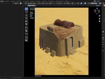 Tatooine building Free low-poly 3D model