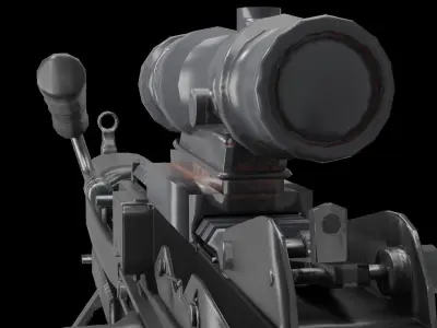 M249 free 3D model