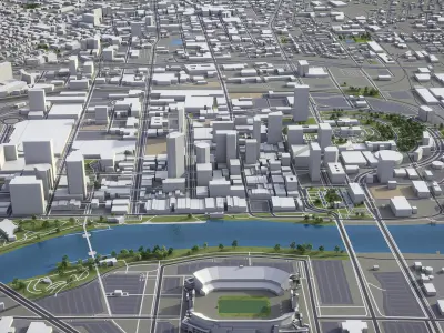Nashville - city and surrounding area 3D model
