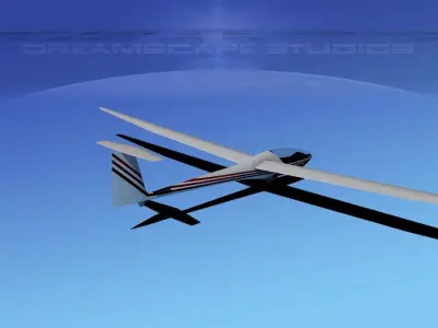 Glaser Dirks DG-200 17 Mtr Sailplane V08 3D model