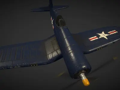 Vought F4U Corsair Low-poly 3D model