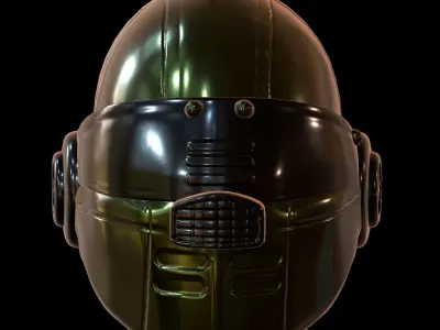 Helmet plastic mask Low-poly 3D model Low-poly 3D model purchase