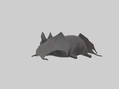 Lying Bat Model 1 Low-poly 3D model
