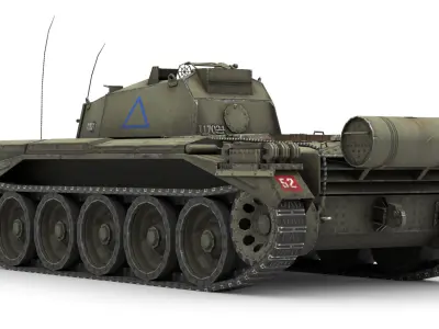 Crusader AA-2 - British Anti-Aircraft Tank WWII 3D Model Low-poly 3D model