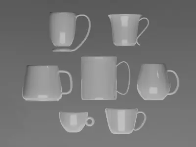 7 Cups Kit 3D model