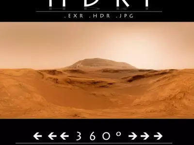 Mars Desert Landscape 8K HDRI  360Panorama EXR HDR JPG 3D model