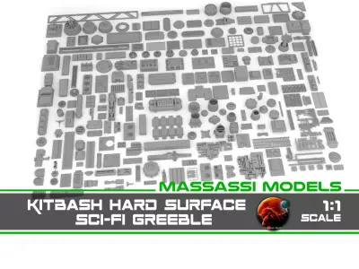 Star Wars KitBash Hard Surface Sci-fi Greeble 1-1 scale 3D model