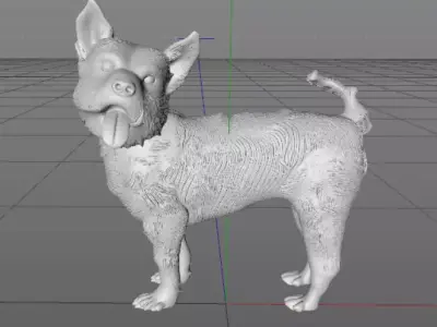 Yorkshire Terrier 3D Model Realistic Dog FBX y OBJ 3D model