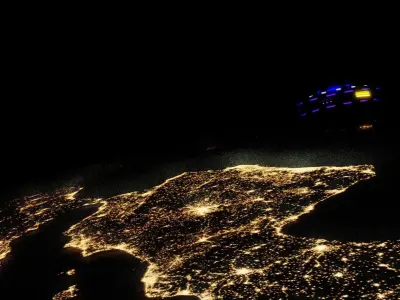 Highly detailed cartoonish UFO model 3D model