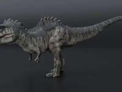 Monster Giganotosaurus Dinosaur Low-poly 3D model