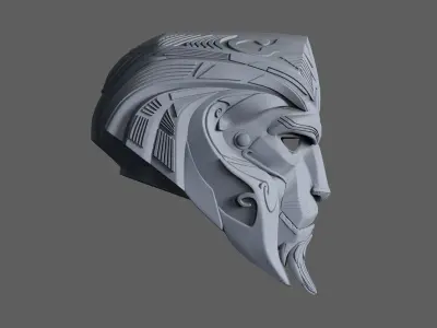Anduin Wrynn WOW Battle for Azeroth Helmet 3D model