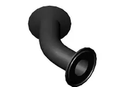 Sanitary Elbow 45 TC 1-2 in 3D model