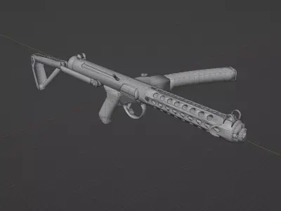 Sterling SMG Low-poly 3D model