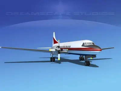 Convair CV-580 Corporate 10 3D model