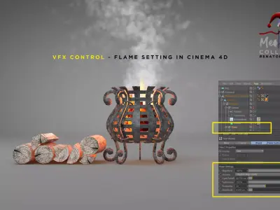 medieval floor lighting 3D model