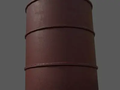 Oil Barrel Low-poly 3D model