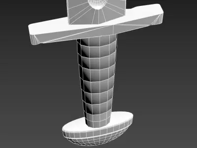 Anglo Saxon Viking Sword Low-poly 3D model