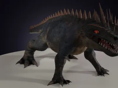 Dinosaur model violent creature Low-poly 3D model Low-poly 3D model