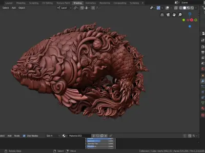 thai style art fish 3D model