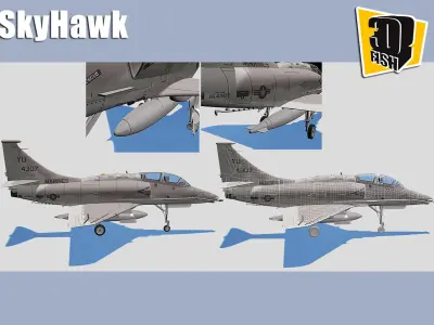 Skyhawk Airforce Battleplane 3D model