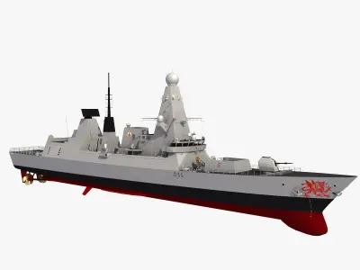TYPE 45 DESTROYER HMS DRAGON 3D model