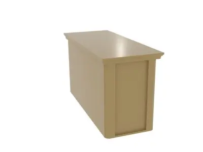 Canterbury Oak Large Sideboard Free Free low-poly 3D model