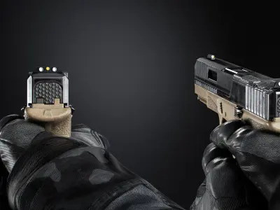 Glock 19x Low-poly 3D model