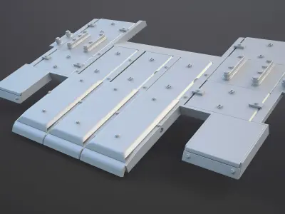 Kontakt-5 - Armour for Tank T-80U 3D model