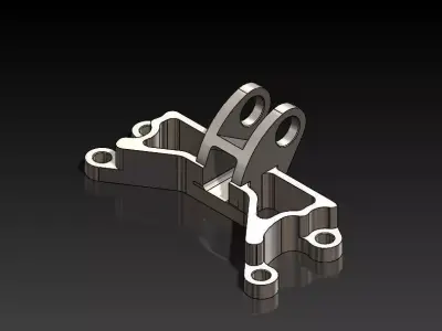 GE jet engine bracket challenge New Design V3 Free 3D model