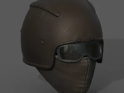 Helmet scifi military combat fantasy cyborg space armor  Low-poly 3D model