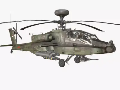 Apache AH-64E Guardian Indonesia Basic Low-poly 3D model